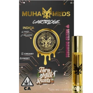 Muha Med Toro Milk Runtz cartridge with sweet creamy and fruit-inspired profile