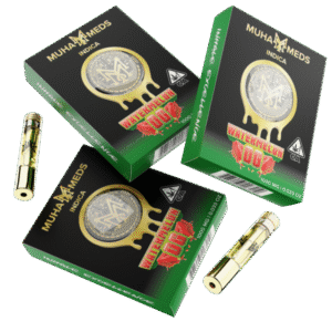 Muha Med Watermelon OG cartridge with watermelon-inspired flavor profile