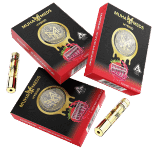 Muha Strawberry Runtz Muha Med cart with strawberry-inspired flavor profile
