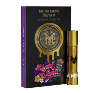 Muha Meds Maui Waui 1G 1000MG cartridge with tropical citrus and fruity flavor