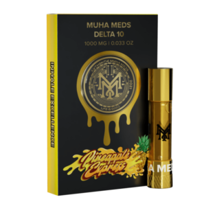 Muha Meds Pineapple Express product featuring a tropical pineapple-inspired flavor profile