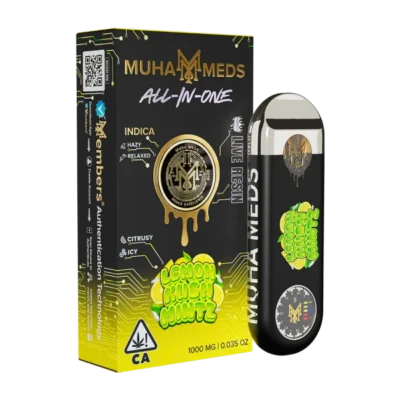 Muha Meds Lemon Kush Mintz 1G Live Resin All-In-One disposable