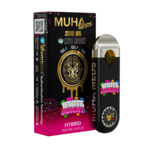 Muha Meds Gen 3 – White Gummy live resin disposable with sweet candy flavor